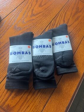 Bombas Men's Dark Gray Athletic Crew Socks - 3 Pack